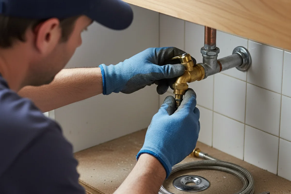 Shutoff valve and fitting work during Emergency Plumbing in Jacumba